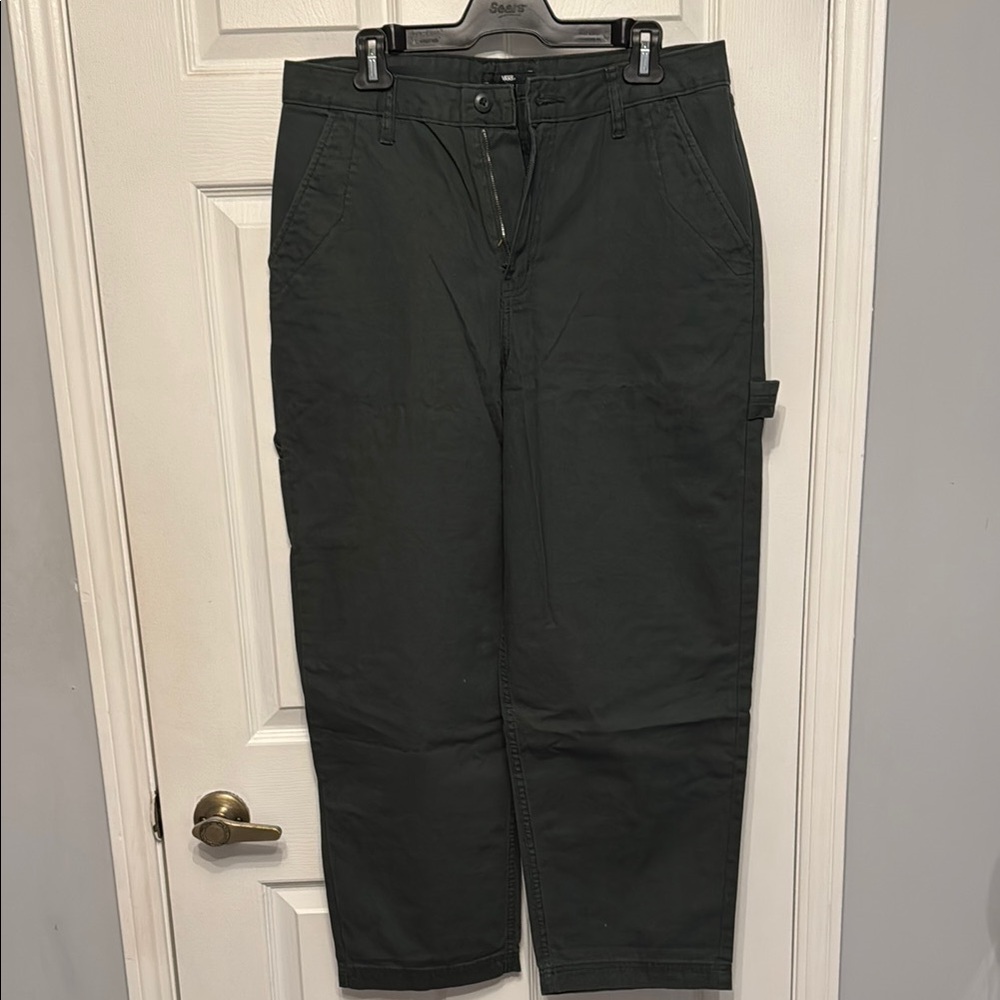 Vans Dark Green Cargo Pants with Classic Style